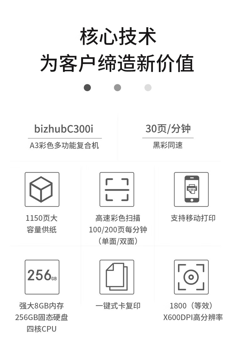 柯尼卡美能達 C300i A3 彩色復合機  全新機