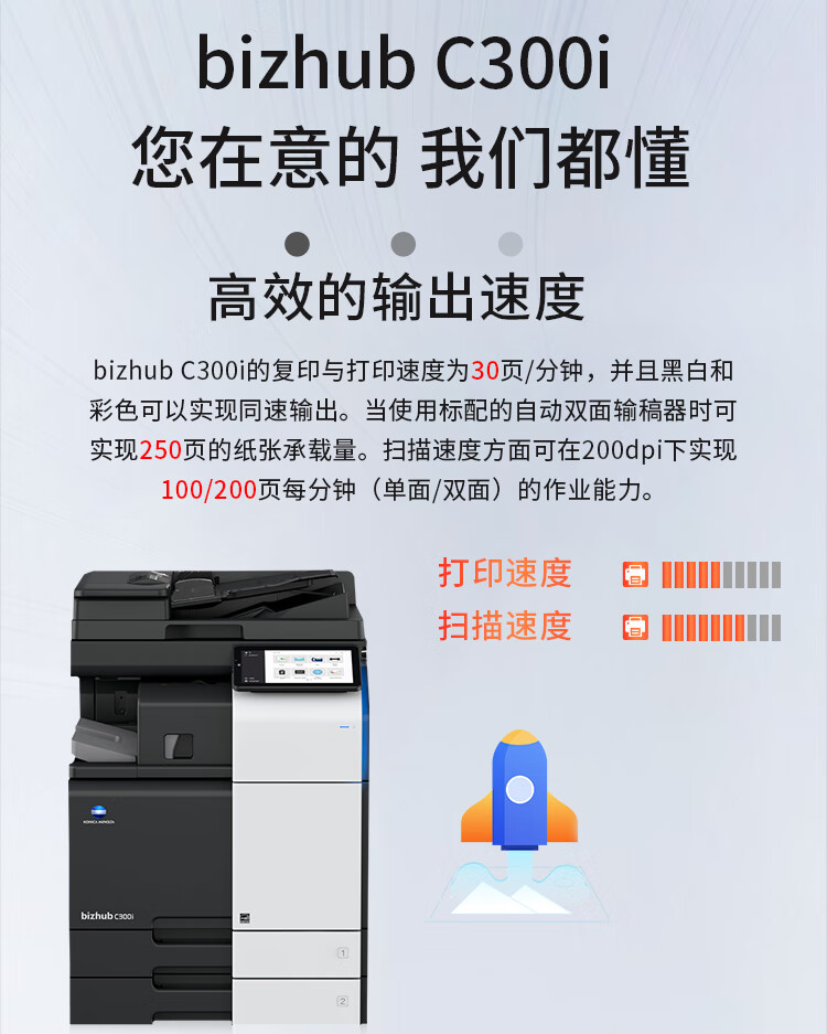 柯尼卡美能達 C300i A3 彩色復合機  全新機