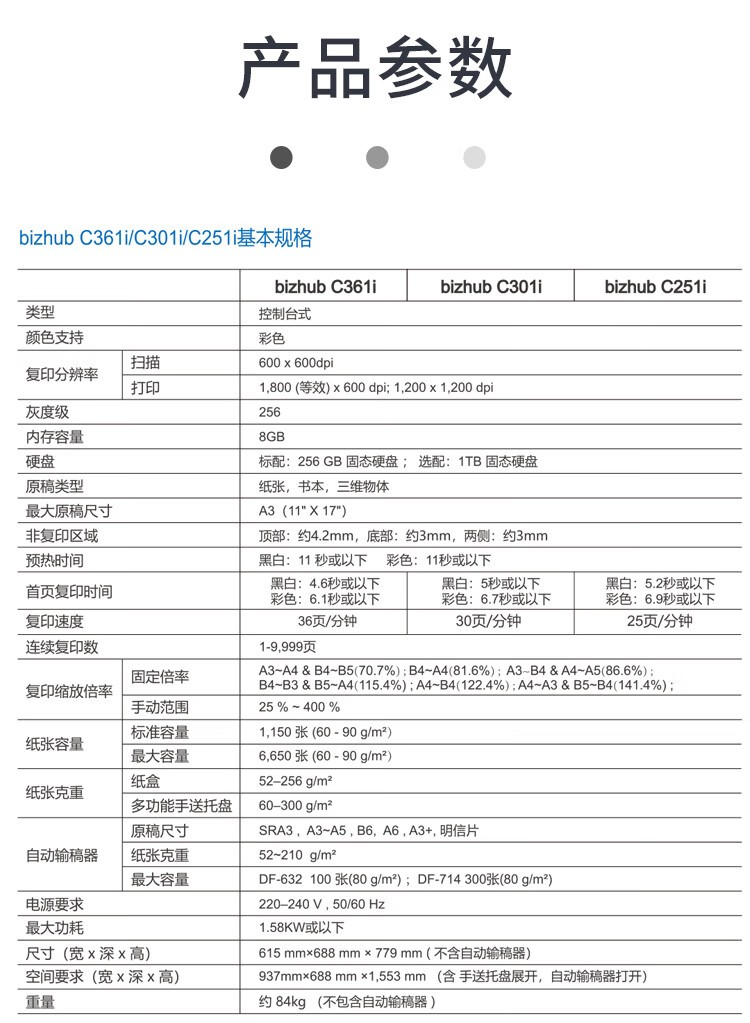 柯尼卡美能達 C361i A3 彩色復合機  全新機
