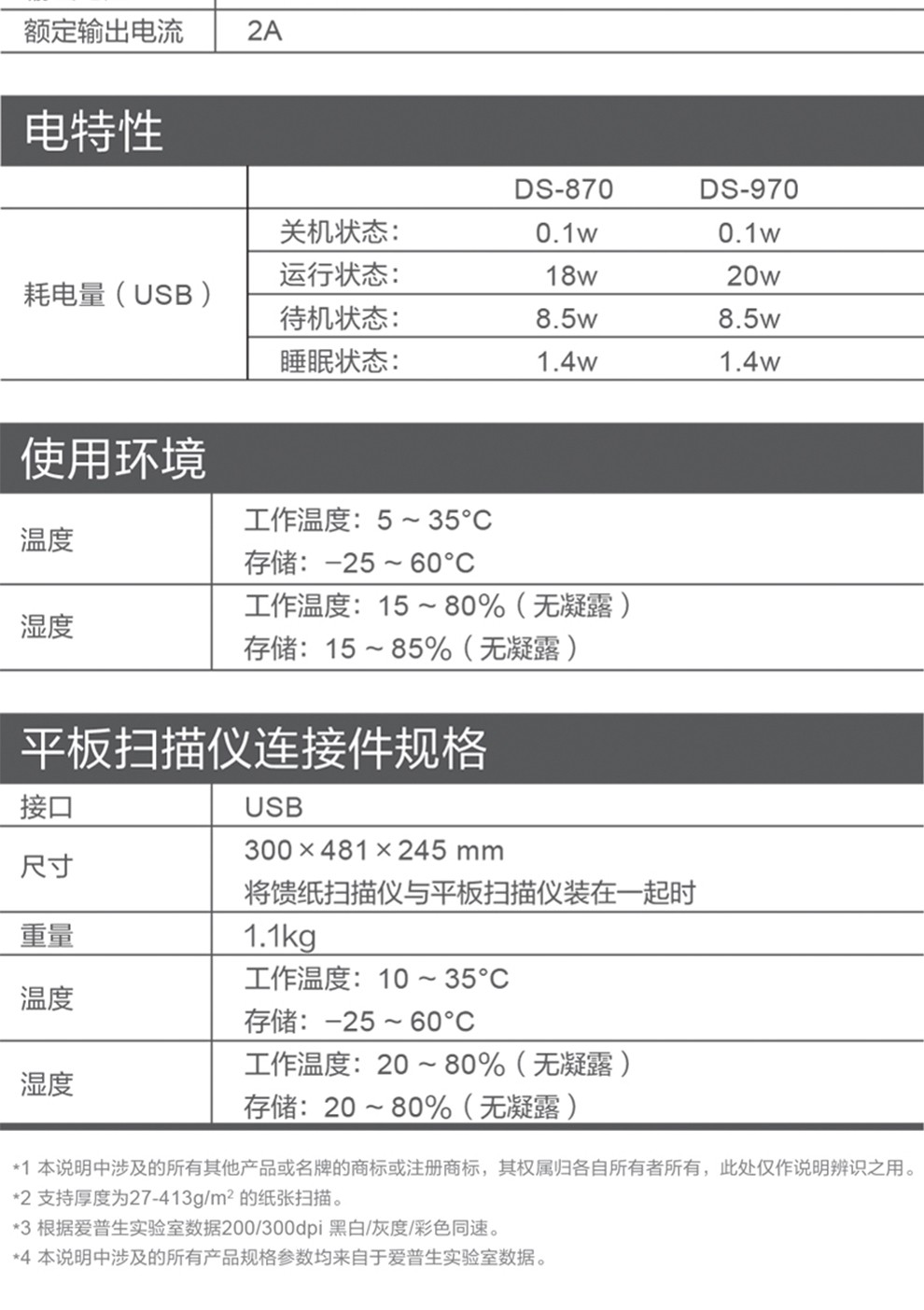 愛普生（EPSON）DS870 掃描儀 A3高速彩色 自動雙面連續